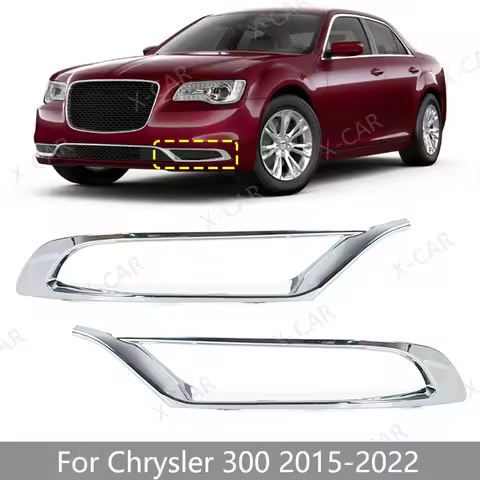 1Pair 5SW14SZ0AB 5SW15SZ0AB Front Bumper Fog Light Lamp Trim Chrome Cover Frame Lid Bezel Hood For C
