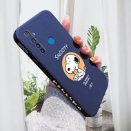 Jizetin เคสโทรศัพท์เคสซิลิโคนขอบสี่เหลี่ยมกันกระแทกสำหรับ Realme 5 5i 5S Realme 6 6i 6 Pro การ์ตูน Snoppy Dog Charlie