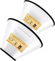Soft Dog Cone Collar, 2 PCS (for Exact Size) Flexible Plastic Cone for Dogs After Surgery, Dog Recov