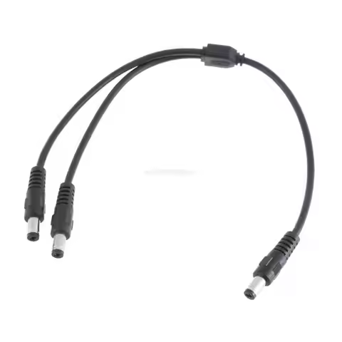 DC5.5x2.1mmSplitter Power Cable, 18AWG Male to Double Male Multipurpose DC5521
