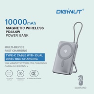 【CCC Certificate】Diginut W-52 Pro 10000mAh 22.5W Powerbank Color:Titanium Gray