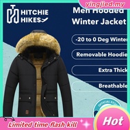 Hitchie Man Winter Snow Cold Down Jacket Men Woman Fleece Coat Baju Sejuk Tebal Lelaki Parka Korean 