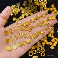 Pendant Bracelet Collection Fortune Character Lotus Pure Gold Hard Gold Bell Necklace Pendant999Pure