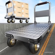 Steel Plate Trolley Trolley Trolley Platform Trolley Truck Household Portable Folding Luggage Trolley Foldable Trailer O