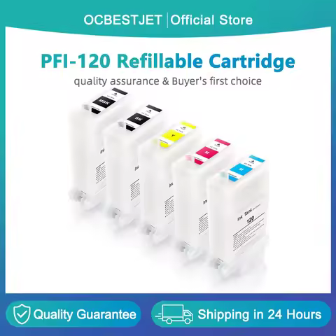OCBESTJET PFI-120 PFI120 Refillable Ink Cartridges For Canon TM200 TM205 TM300 TM305 TM-200 205 300 