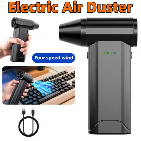 130,000 RPM Ultra-Portable Turbo Jet Fan 200g Thrust | 52m/s High Speed 2x2500mAh Batteries Type-C F