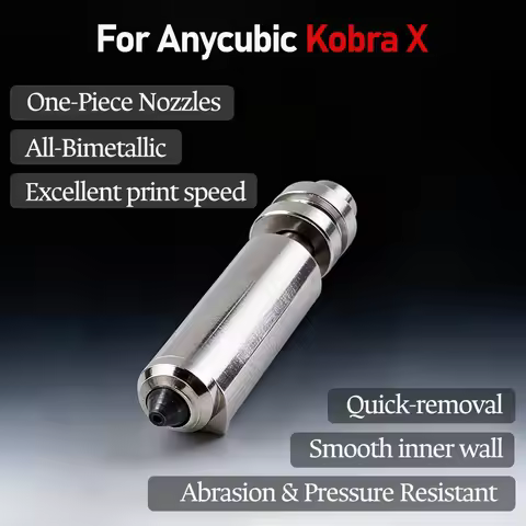 For Anycubic Kobra X Nozzle KX Bimetal Nozzles 0.25/0.6/0.8/0.4mm One-piece Hotend Nozzle Resistant 