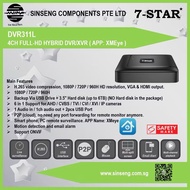 7-STAR* 4CH FULL-HD HYBRID DVR/XVR (PC-Mobile APP:XMEye) Support:AHD/TVI/CVI/CVBS CCTV Camera