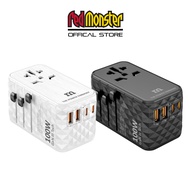 Red Monster WORLD PLUG ULTRA | PREMIUM - PD 100W | PD 140W Universal Travel Adapter | Powered with G