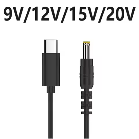 9V/12V/15V 20V 3A USB C Type-C to DC 5.5 2.1 PD deception line DP 65W fast charging Cablle DC Power 