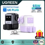 UGREEN Uno 65W GaN Charger 3Ports 2C1A- 65W Fast Charger