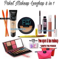 [COD/BAYAR DITEMPAT] Paket Makeup Wanita Super Lengkap Murah 1 Set 8 in 1 / Paket Kosmetik Wanita Ma