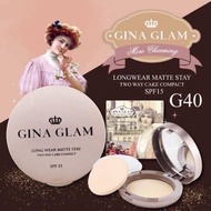 GINA GLAM Long Wear Matte Stay - G40 จีน่าแกรม แป้งพัฟ+รองพื้นเรียบเนียนและปกป้องผิวจากแสงแดด SPF 15