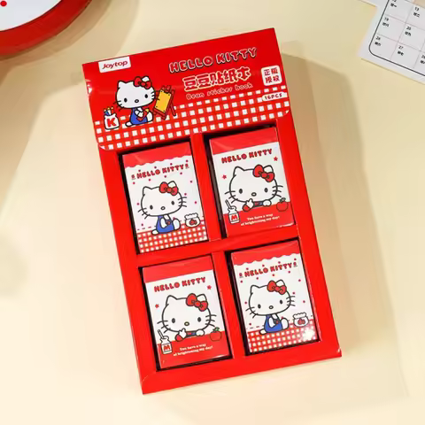 Genuine Sanrio Mini Stickers Book Cartoon Hello Kitty Scrapbook Planner Memo Pad Decor Decals School