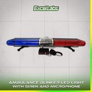 Excellabs Ambulance Blinker LED Light with Siren and Microphone / Ambulance Emergency Top Light