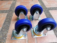 ล้อ ล้อรถเข็น อะไหล่รถเข็น ล้อ TPR มี 2 ขนาดล้อ: แบบ 4นิ้ว และ แบบ 5 นิ้ว (125mm) ล้อหนา 32mm ขนาดรู