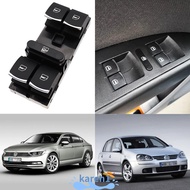KA Window Control Switch, 5ND959857 8 Pins Car Window Lifter, Modification ABS Chrome Window Switch Button for VW/ Jetta /Tiguan /Golf /GTI MK5 MK6 Passat
