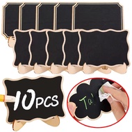 Mini Chalkboard Signs with Wooden Easel Stand - Small Wedding Table Place Card Holder, Reusable Mess