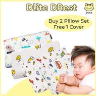 ✅ Dlite DRest Natural Latex Pillow 100% Cotton Pillowcase Kids Pillow Toddler Pillow 42*27*6cm SGS Compliant