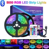 🔥🔥READY STOCK🔥🔥 LED Strip RGB5050 Light Strip Tape USB Lamps Color Changing Lampu Bluetooth Tidui Ro