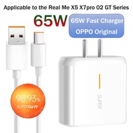 For OPPO 65W Charger Supervooc Fast Charger With 1m USB Type-C Cable Super Vooc Fast Flash Charger Adapter For OPPO Realme X7 Oppo Reno 5 5G 3 4 Pro Find X2 ACE