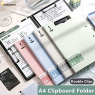 SANDIEYAGENOP A4 Clipboard Folder, Double Clips 360° Rotatable File Folder, Durable Multi-functional