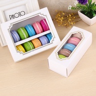 New Product Baking Packaging Box 5 Pcs 10 Pastry Box Chocolate Cookie Box Transparent Macaron Packag