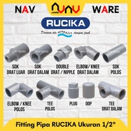 RUCIKA AW 1/2 Inch Original PVC Pipe Fitting - SDL External Thread Socket - SDD Inner Thread Faucet 