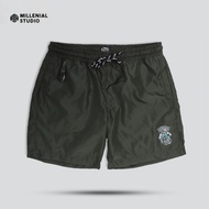 BOARDSHORT PANTS HIJAU ARMY SKATE V2 | CELANA BOXER PRIA | CELANA PENDEK PRIA SANTAI TASLAN