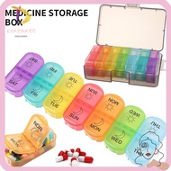 DIACHASG Medicine Storage Box Plastic Large Capacity 7 Days AM PM Medicine Dispenser