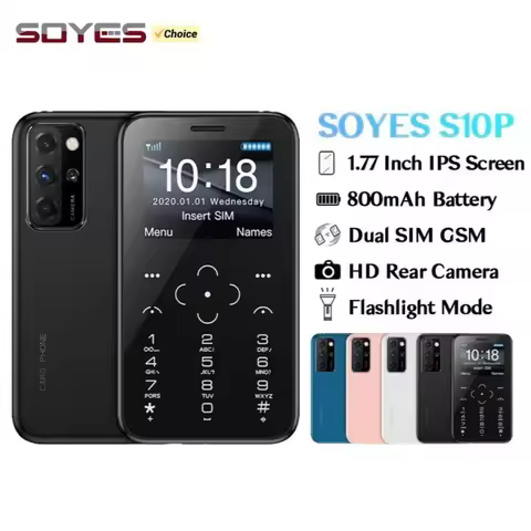 SOYES S10P Mini Card New Arrivial Cellphone Ultra-thin 2G GSM 800mAh Small Portable Student Backup K