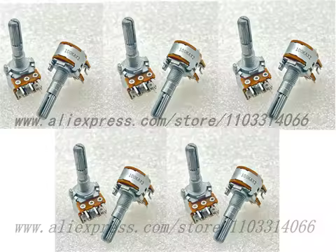 10PCS Japanese ALPS16 B10K A50K A100K 25MM axis potentiometer imported fever sound box, power amplif
