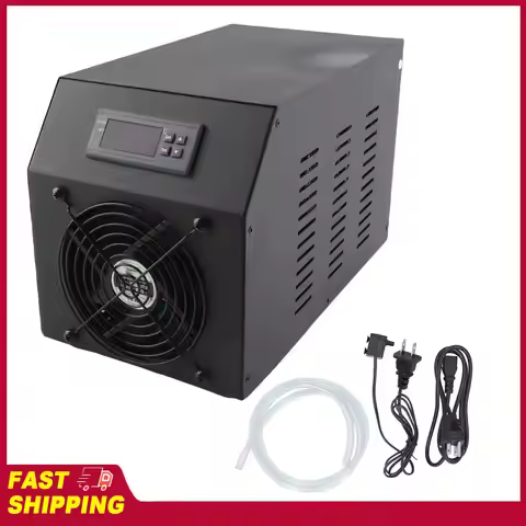 1/4HP Aquarium Water ChillerHydroponic Tank with Pump and Hose 16 Gal 60L Water Cooling System for C