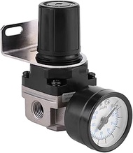 G1/4 Pressure Regulator, Haofy Pressure Regulator Pressure Control Valve with Pressure Gauge, 0.05~0