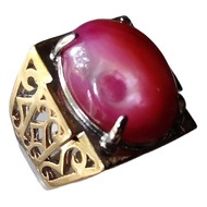 Cincin Batu Akik Ruby Kerang Pink NTD