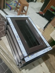 jendela aluminium Boven 30x50 3inci lubang angin kamar mandi kamar tidur ventilasi+palet kayu aman