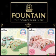 (50+ลาย) เซ็ตผ้าปูที่นอน + ผ้านวม (ครบชุด) ลายลิขสิทธิ์แท้100% ยี่ห้อFOUNTAIN