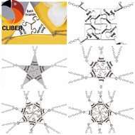 CLIBER 3/4/5/6/7/8 Pcs set Best Friend Alloy Pendant Necklace Bff Friendship Necklace Men And Women