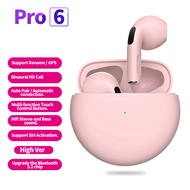 Pro6 Tai Nghe Nhét Tai Không Dây TWS Tai Nghe Bluetooth Điều Khiển Cảm Ứng Kèm Mic Tai Nghe Âm Thanh