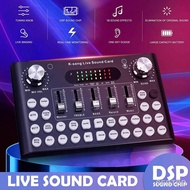 ✈[24h ship]V8/V8S/F9Live Sound Card For PC Cellphone Youtube HIFI Mixer Record Singing Equipment set