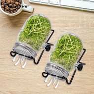[Phenovo] 2x Stainless Steel Jar Sprouting Lids Sprouting Kits with 2 Sprouting Holder