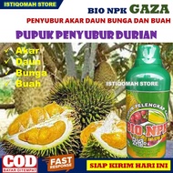 Pupuk Penyubur Akar Daun Bunga dan Buah Tanaman Durian BIO NPK GAZA 500ML Pupuk NPK Cair Tanaman Durian Terbaik Pupuk Durian Agar Cepat Berbuah Lebat Rasanya Manis dan Mantap Pupuk Organik Tanaman Durian yang Bagus dan Manjur