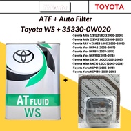 NEW PACKAGING Toyota ATF WS Auto Gear oil (4L) ( TOYOTA VIOS / ALTIS / CAMRY ) 08886-02305