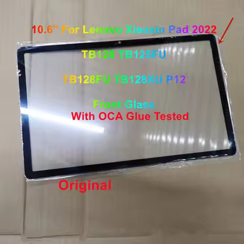 New Original 10.6'' For Lenovo Xiaoxin Pad 2022 TB128 TB125FU TB128FU TB128XU P12 Touch Screen Front