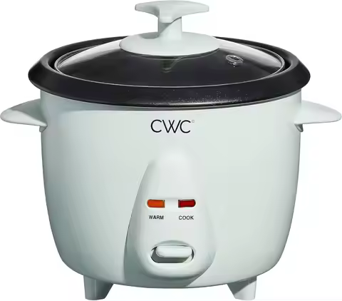 6 Cup Rice Cooker 300W - EffortlCooking and Perfectly, Cooks 3 Cups of Rice for 6 Cups of Cooked Ric