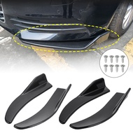 1 Pair Universal Black/Car Carbon Fiber Screen Car Bumper Splitter front lip anti-collision front bumper