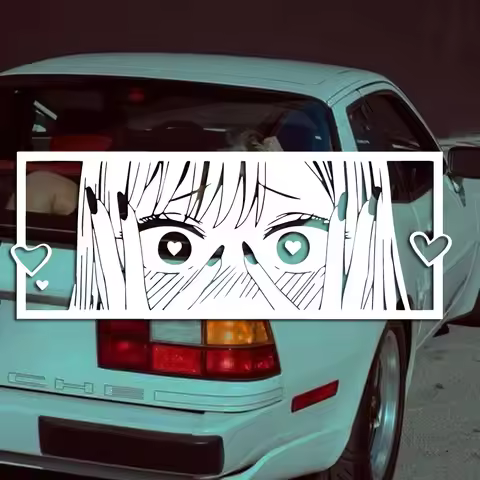 Eyes love anime girl Shy anime girl with love eyes decal,jdm style japanese anime style high quality