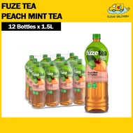Fuze Tea Peach Mint Tea Bottle (12 x 1.5L) - Expiry 19 Apr 2026