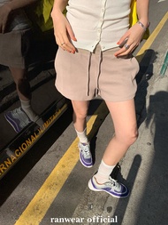 Ranwear Du Home Long Zipper Hooded Sweatshirt And Shorts Set Vintage Print Fashionable Two-Piece Cot