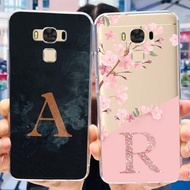 For Asus ZenFone 3 Max Case Shockproof Luxury A-Z Letter Cute Flowers Pattern Casing For Asus ZC553KL Back Cover Bumper Clear Silicone